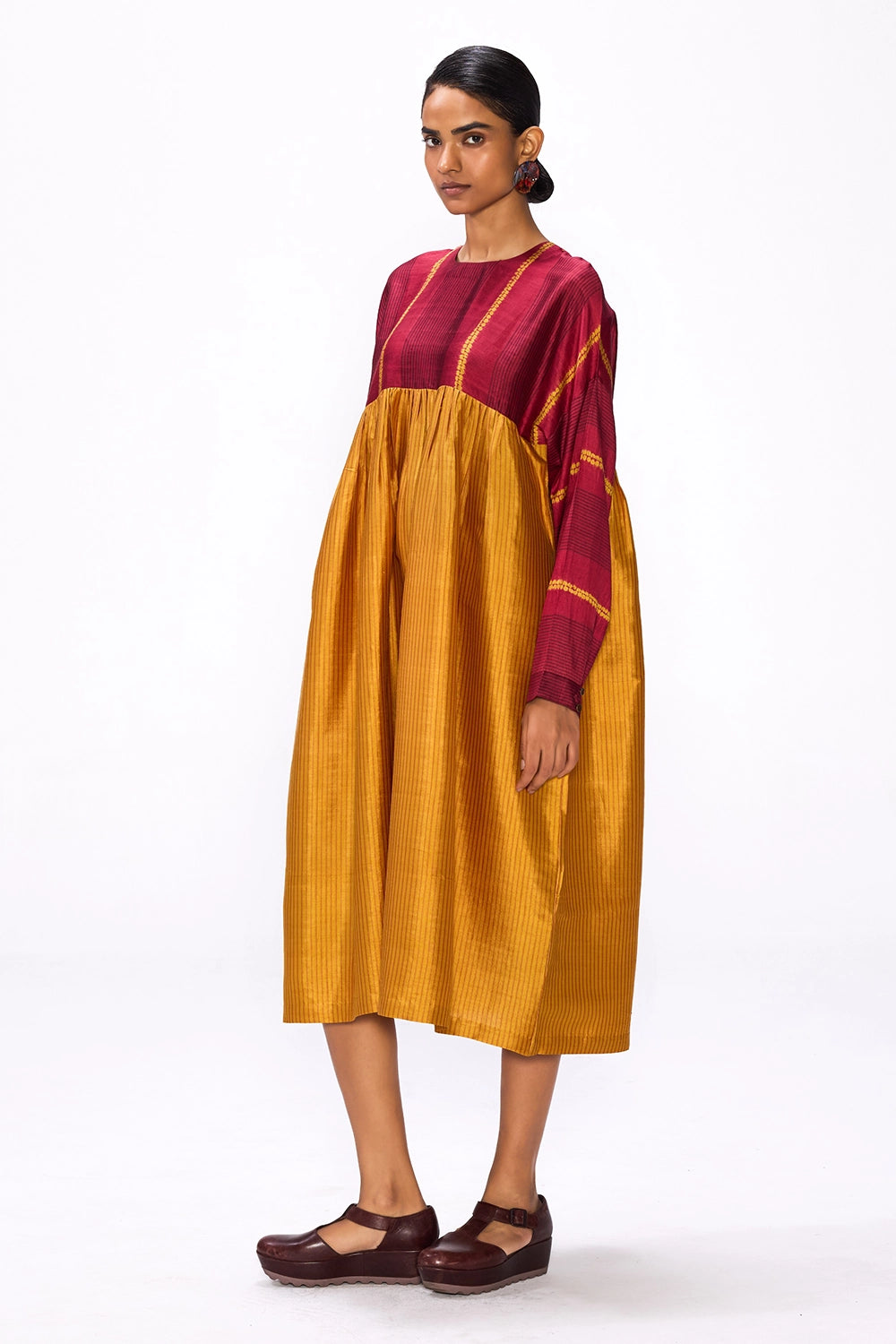 Colour Block Ochre Dress