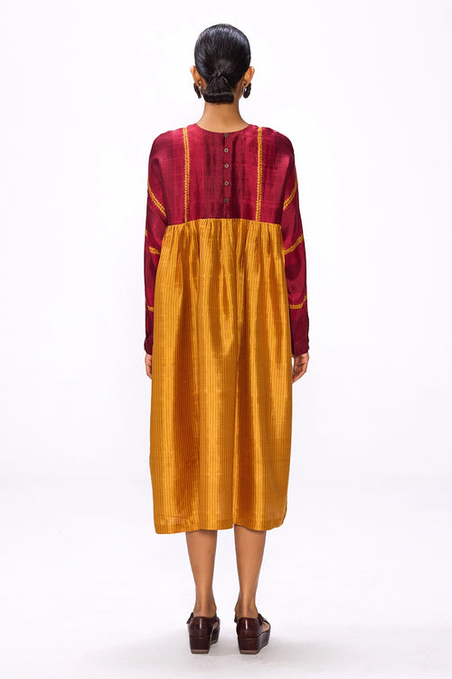 Colour Block Ochre Dress