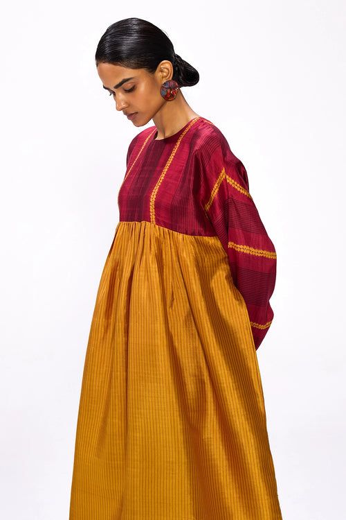 Colour Block Ochre Dress