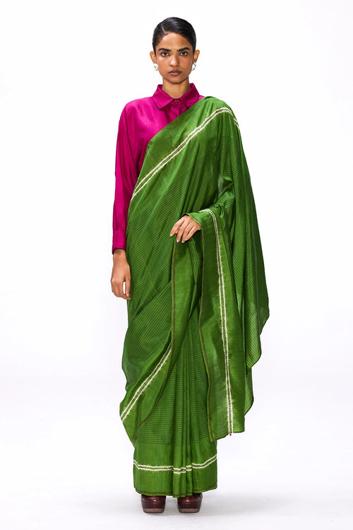 Margin Cactus Saree