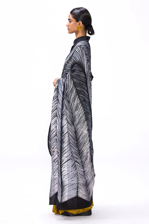 Strokes Ochre Saree