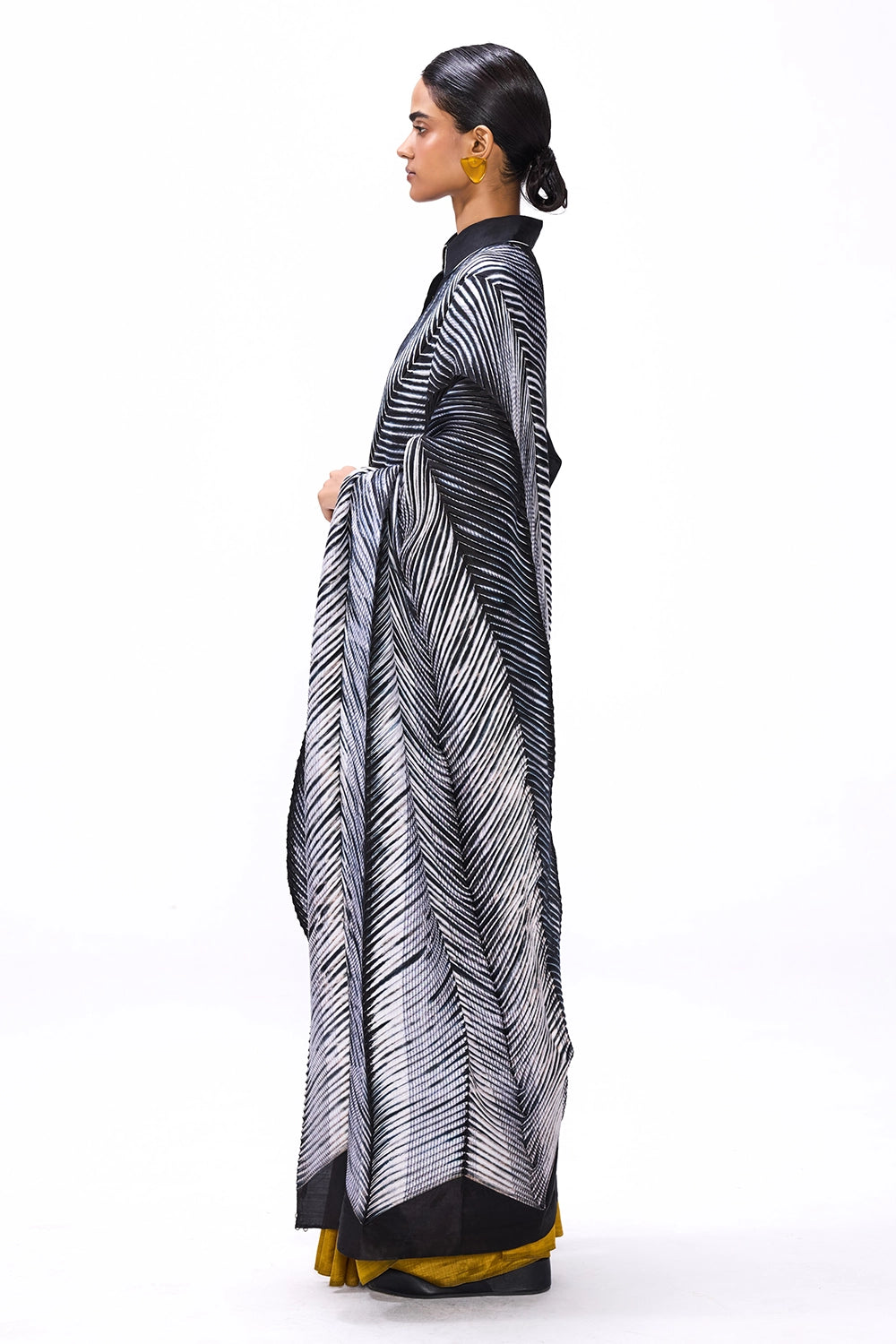 Strokes Ochre Saree