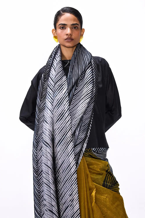 Strokes Ochre Saree