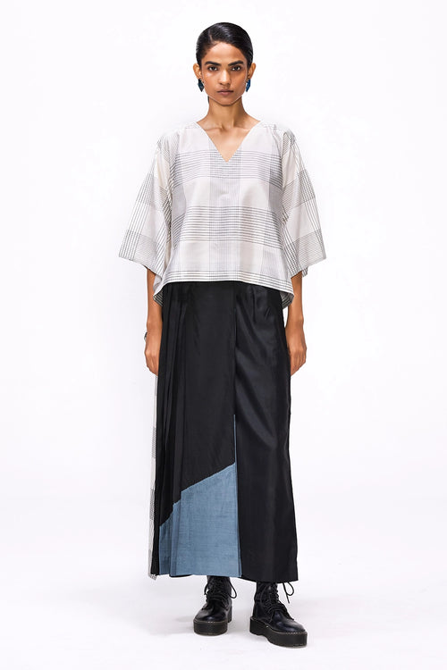 Off Grid Kaftan Check Blouse