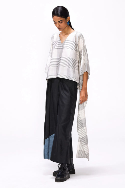 Off Grid Kaftan Check Blouse