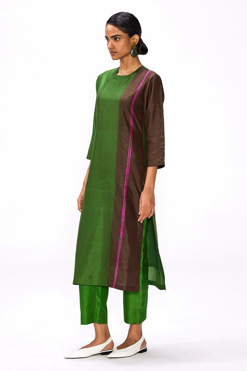 Margin Purple Moss Kurta