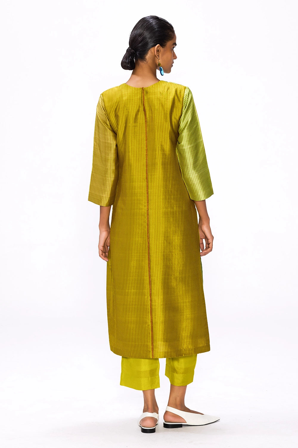 Colour Block Greenery Kurta