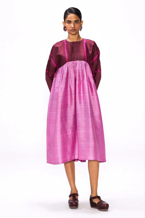 Colour Block Carmine Dress
