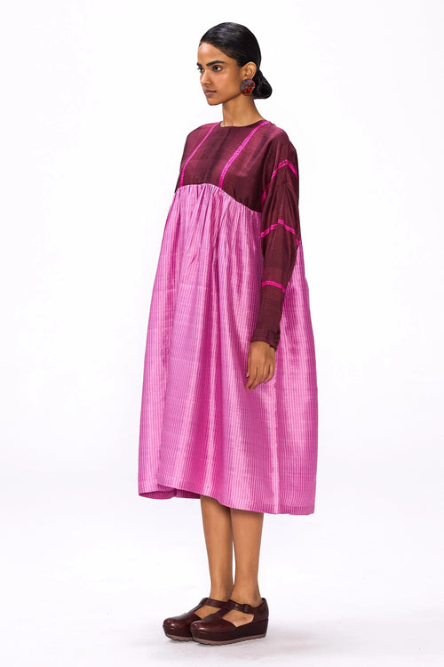 Colour Block Carmine Dress