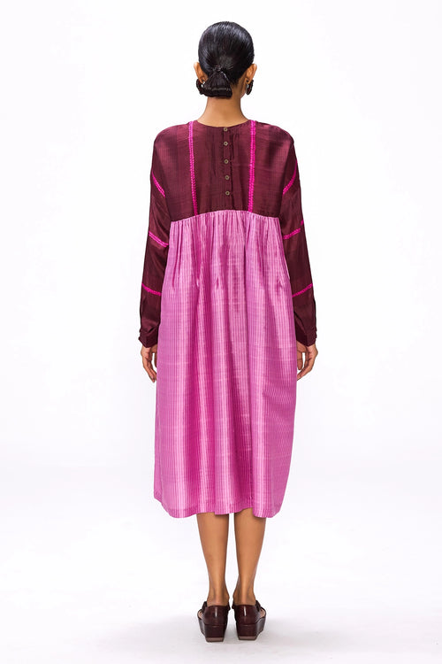 Colour Block Carmine Dress