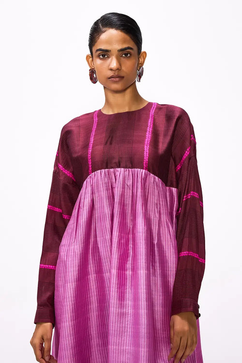 Colour Block Carmine Dress