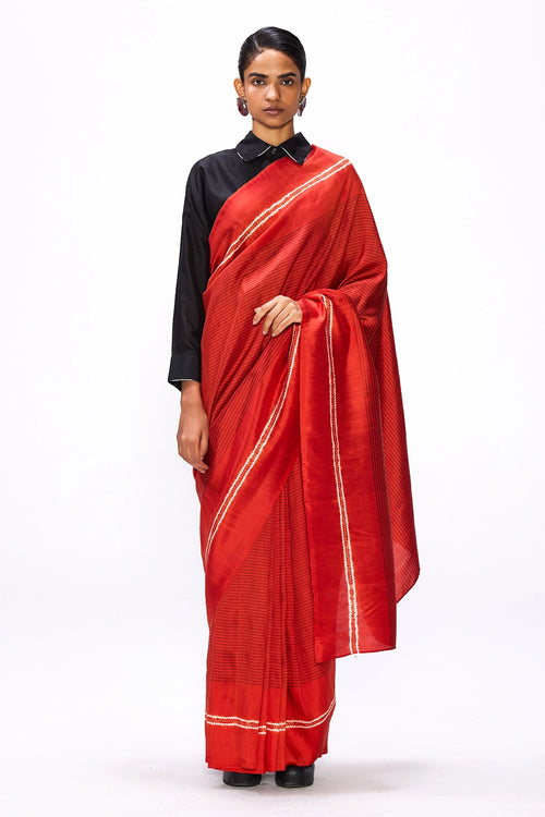 Margin Flame Saree