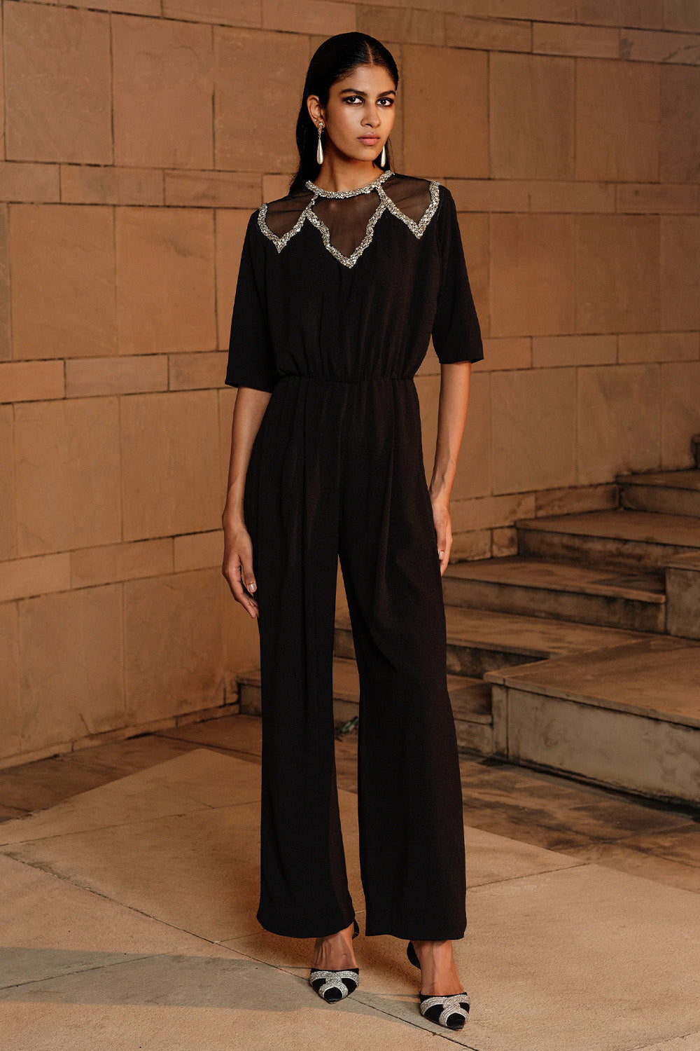 Black Blingy Jumpsuit