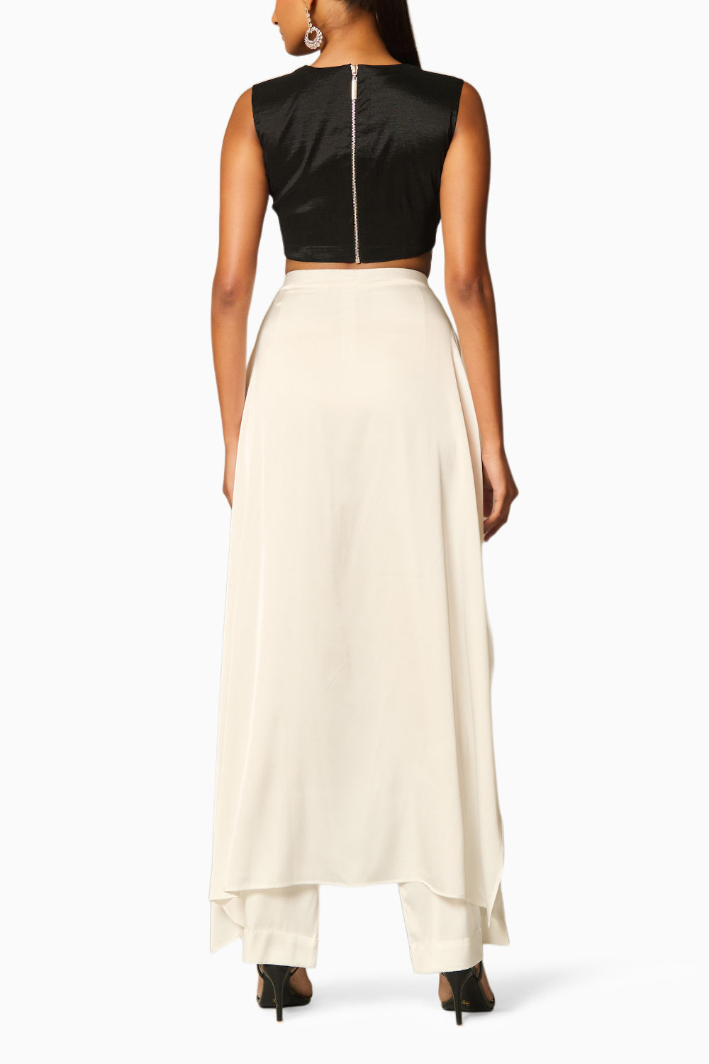 Checkmate Ivory Overlay Skirt-Pant