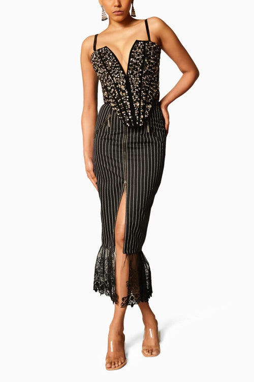 Checkmate Rhinestone Corset