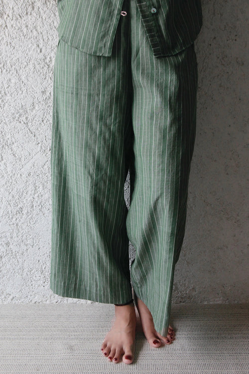 Jade Stripe Side Pocket Pajama
