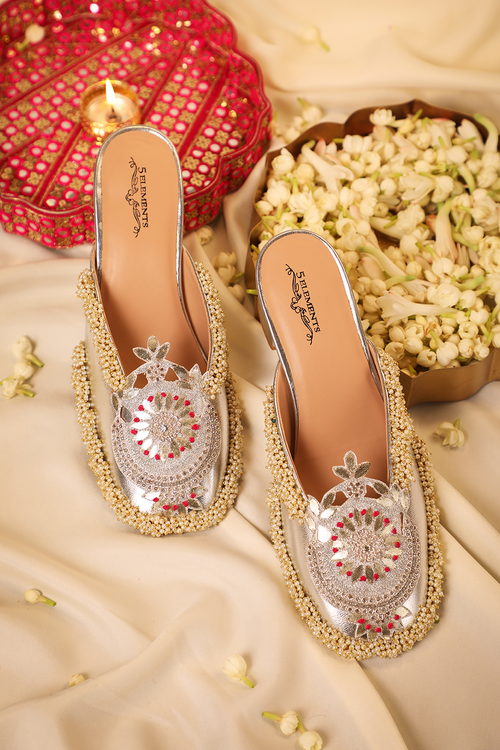 Silver Crown Heels