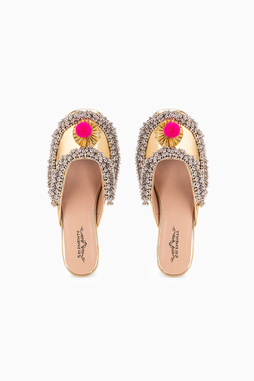 Silver Ghungroo Crown Heels