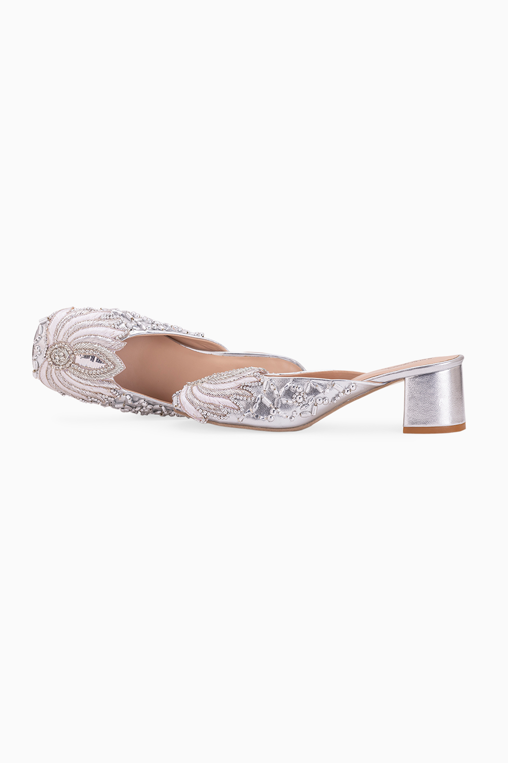 Silver Lotus  Mule Heels