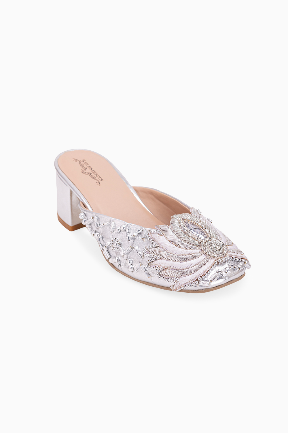 Silver Lotus  Mule Heels