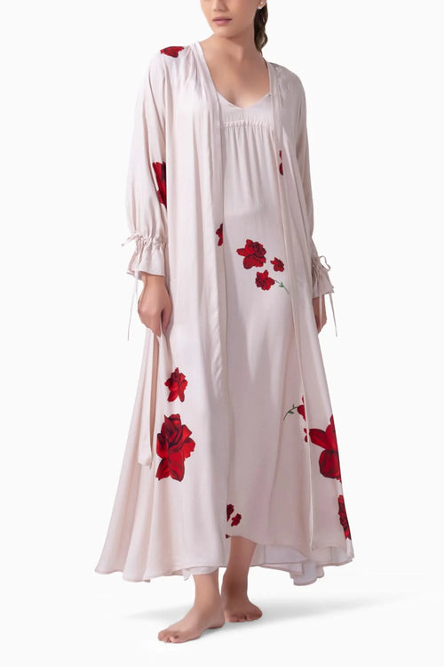 Rose Sorbet Long Robe