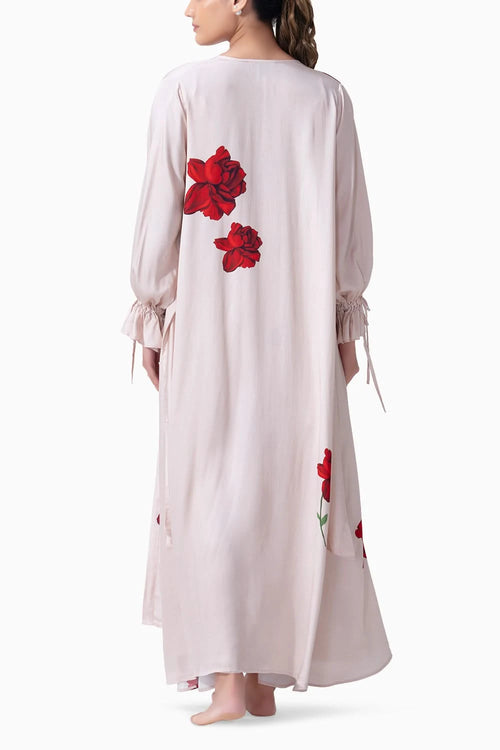 Rose Sorbet Long Slip and Robe Set