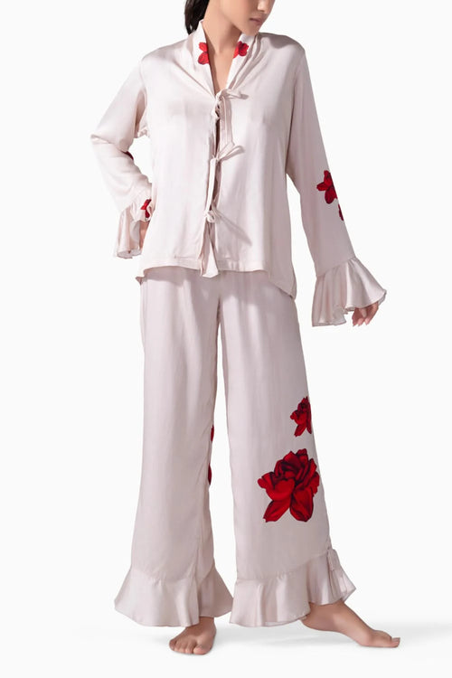 Rose Sorbet Ruffle PJ Set