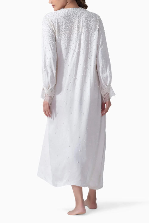Bridal Pearl Long Robe