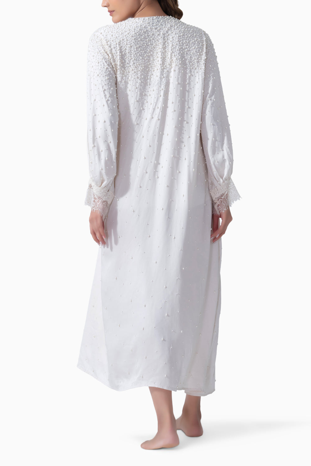 Bridal Pearl Long Robe