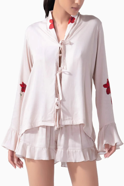 Rose Sorbet Ruffle PJ Short Set
