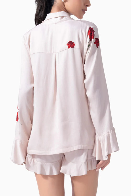 Rose Sorbet Ruffle PJ Short Set