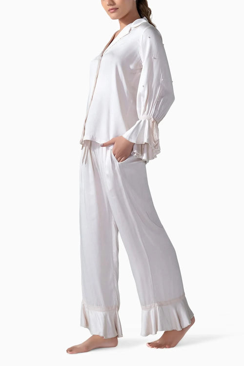Bridal Ruffle PJ Set
