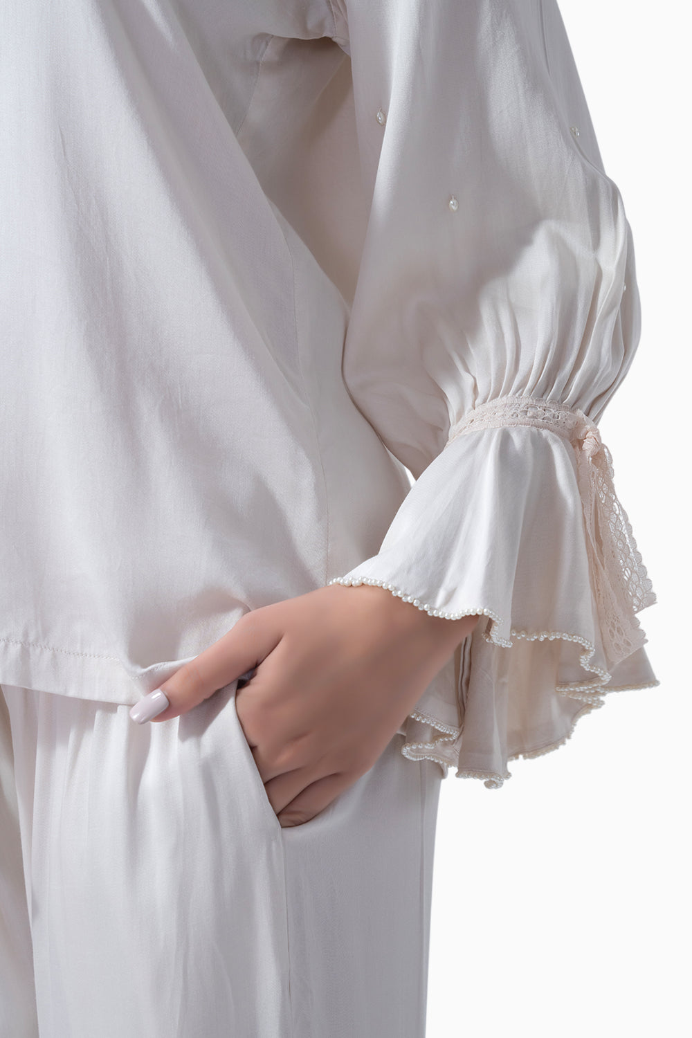 Bridal Ruffle PJ Set