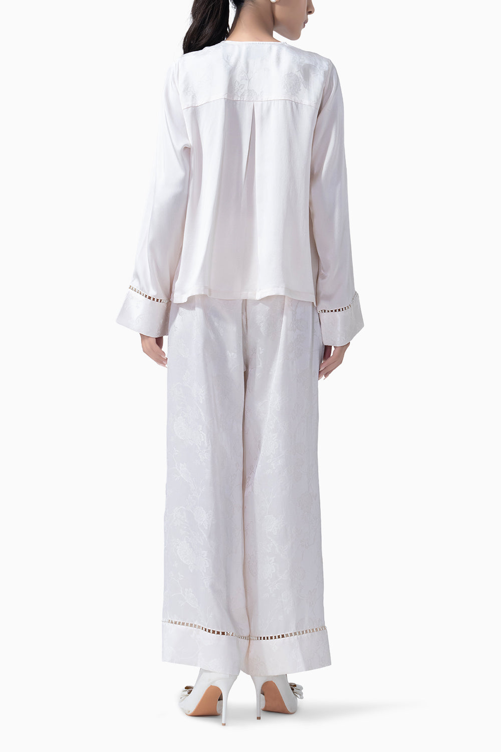 Bridal Jacquard Pure Silk PJ Set