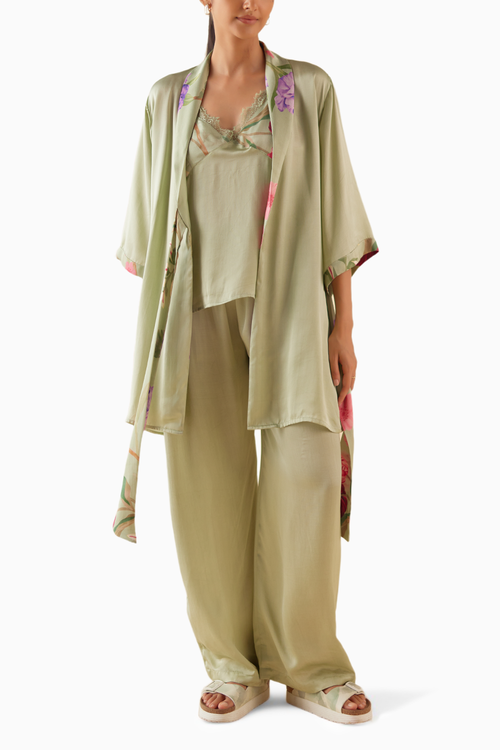 Jade Green Lounge to Sleep Robe