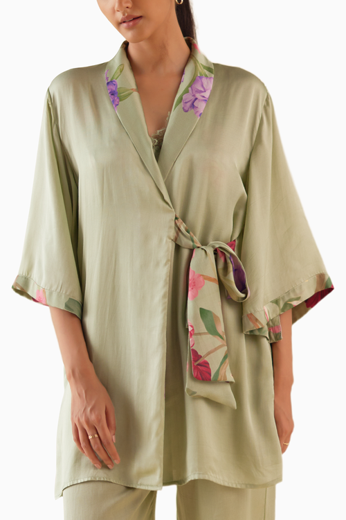 Jade Green Lounge to Sleep Robe