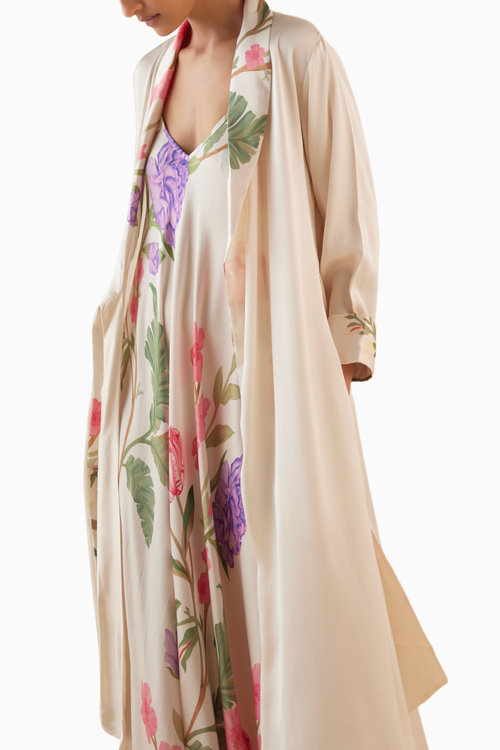 Lounge Robe in Ivory White