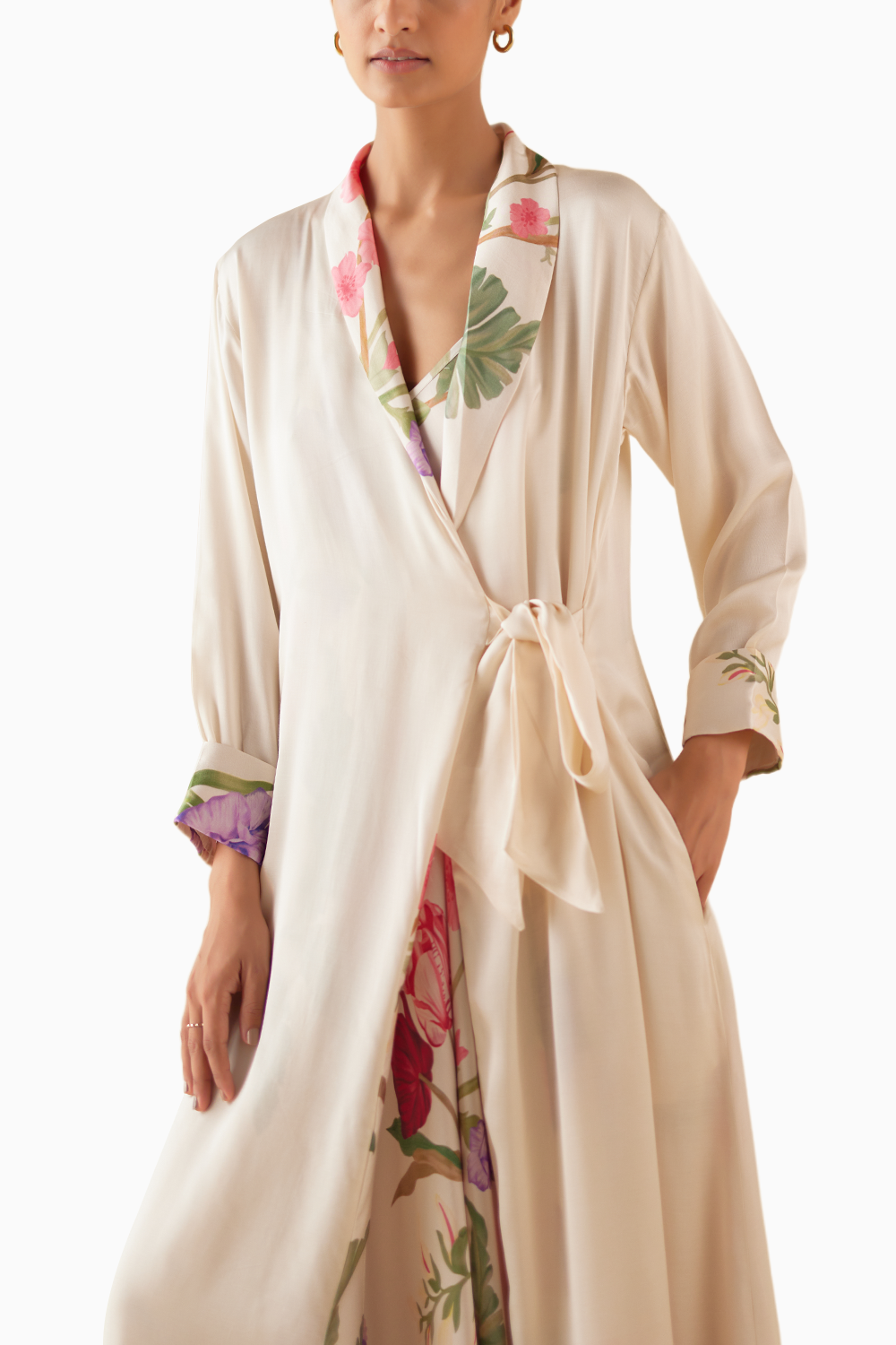 Lounge Robe in Ivory White