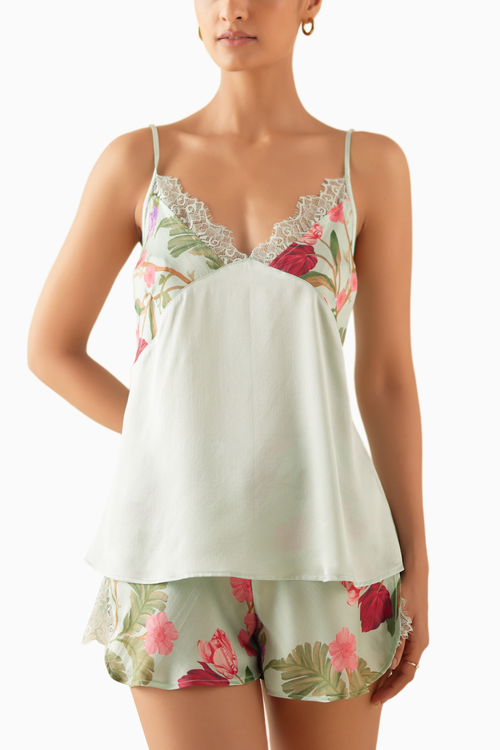 Celeste Floral Dream Silk Camisole Set