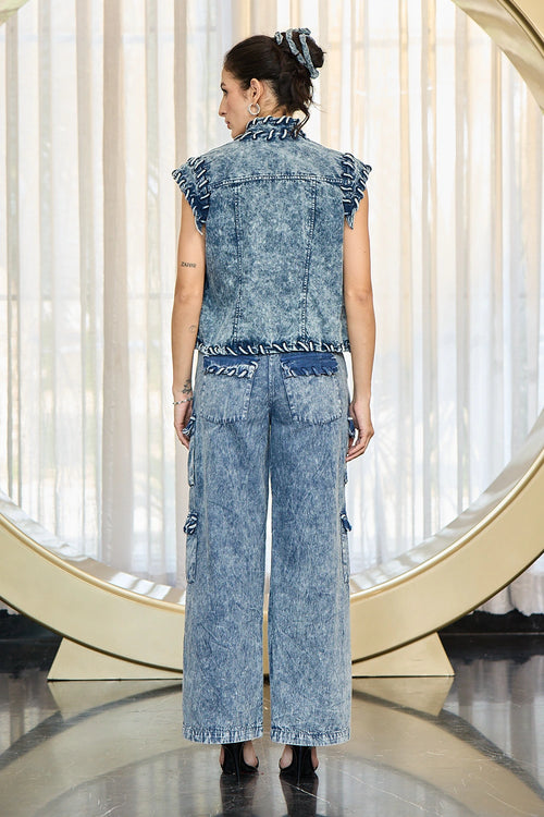 Blue Smoky Co-ord Set