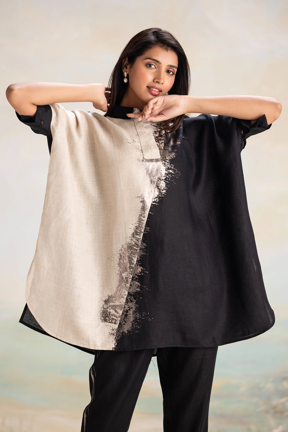 Sound Wave Square Black and Grey Co-Ord Set