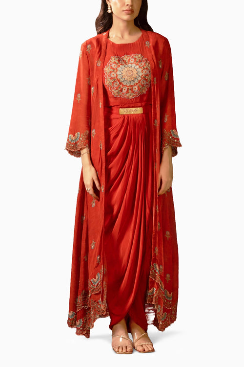 Eraya Embellished Drape Dress Set