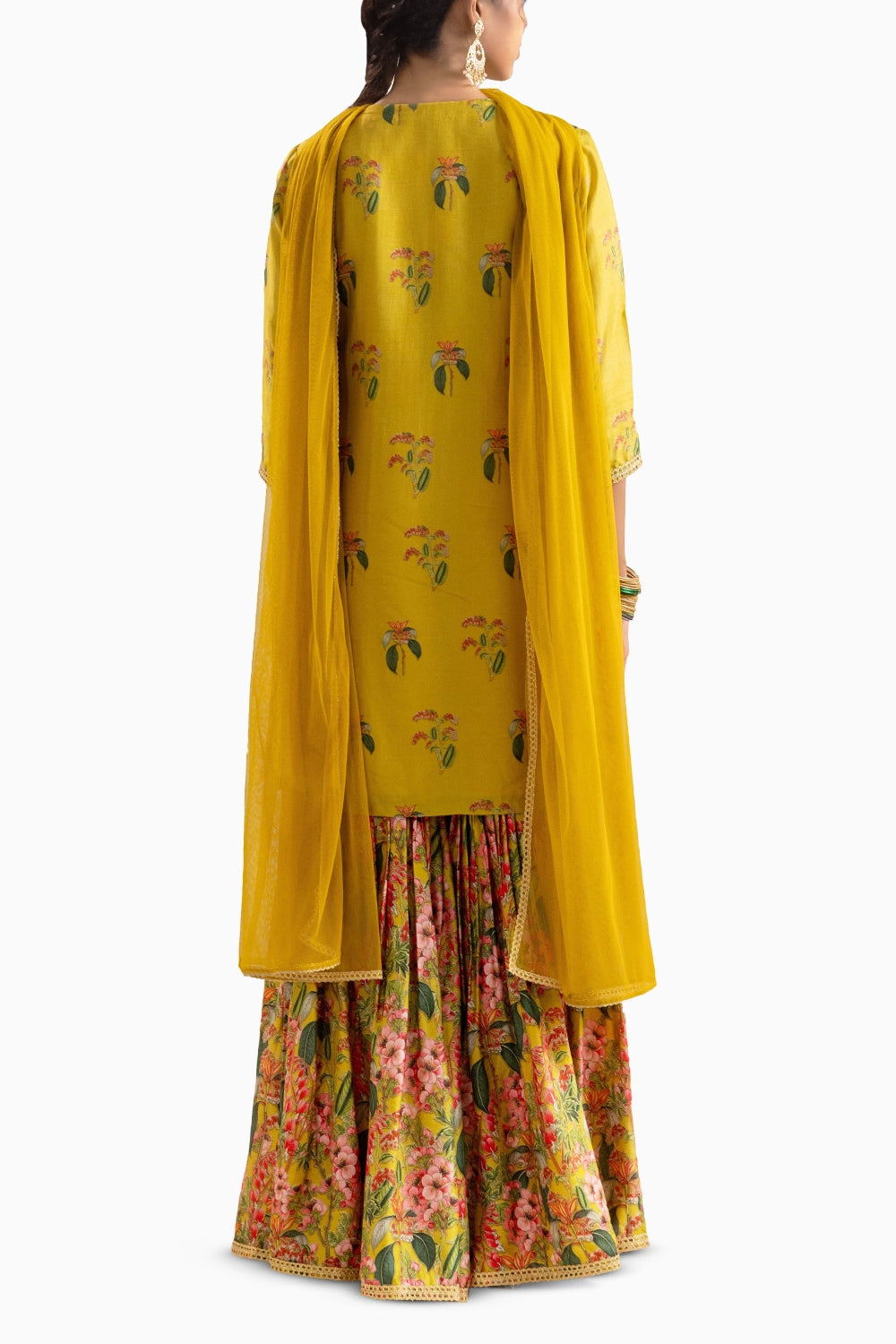 Yellow Aarani Embroidered Sharara Set