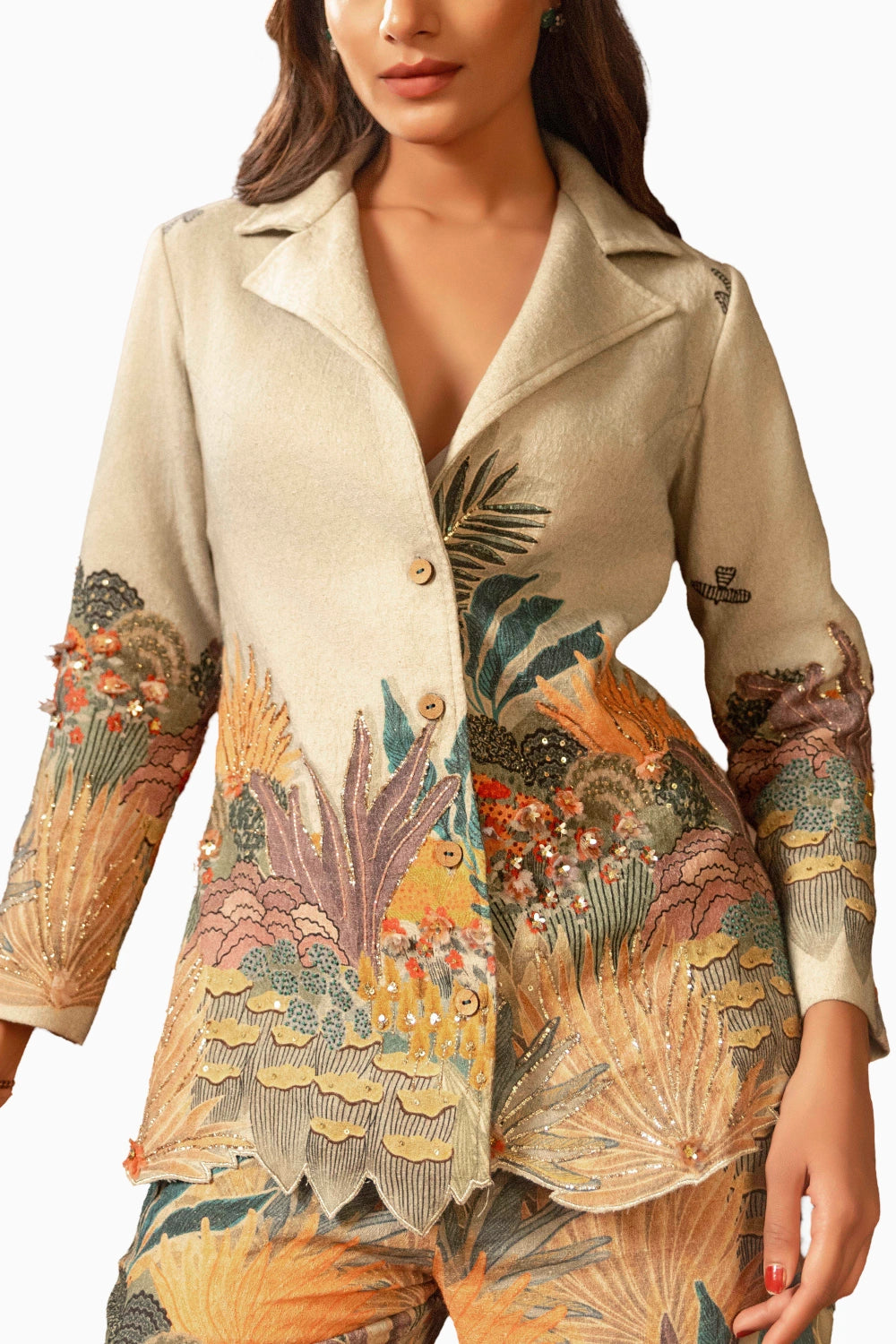 Kaira Embroidered Blazer Set