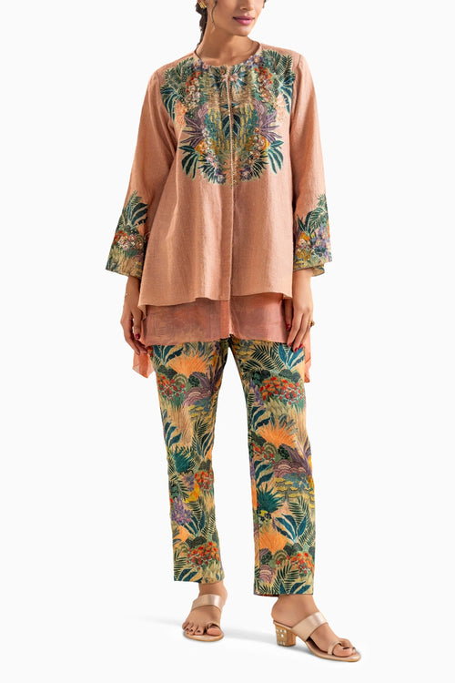 Kaira Embroidered Pink Co-ord Set