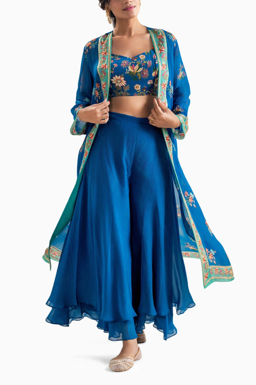 Aarani Embroidered Co-ord Set With Jacket