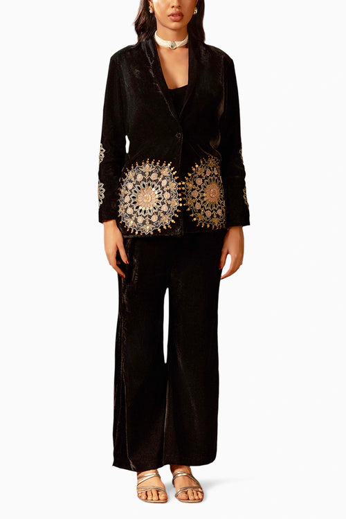 Eraya Embroidered Blazer Set
