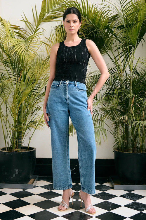 Stella Black Blue Co-ord Set