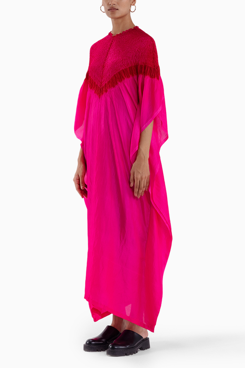 Fuchsia Triangle Kaftan