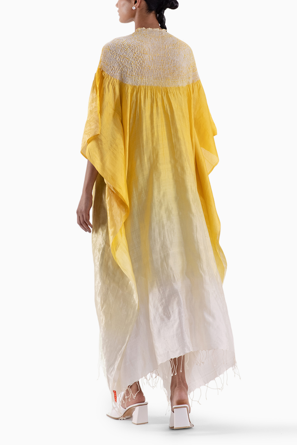 Metallic Yellow Sector Kaftan